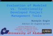 Evaluation of Modeled vs. Traditionally Developed Project Management Tools