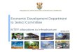 Economic Development Department to Select Committee MTEF allocations to Infrastructure