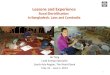 Lessons and Experience Rural Electrification  in Bangladesh, Laos and Cambodia