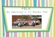 FBLA  An Advisor’s 11 Rules for Success