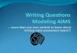 Writing Questions Modeling AIMS