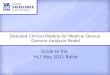Detailed Clinical Models for Medical Device  Domain Analysis Model