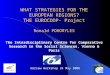 WHAT STRATEGIES FOR THE EUROPEAN REGIONS? THE EUROCOOP- Project Ronald POHORYLES