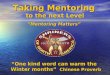 Taking Mentoring to the next Level
