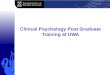 Clinical Psychology Post Graduate  Training  at UWA