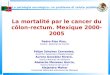 La mortalité par le cancer du côlon-rectum. Mexique 2000-2005