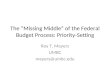 The “Missing Middle” of the Federal Budget Process: Priority-Setting