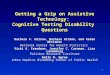 Getting a Grip on Assistive Technology:  Cognitive Testing Disability  Questions