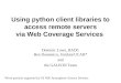 Using python client libraries to access remote servers via Web Coverage Services