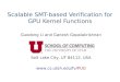 Scalable SMT-based Verification for GPU Kernel Functions
