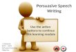 Persuasive Speech Writing