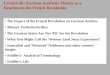 Lecture 6b: German Aesthetic Theory as a Reaction to the French Revolution