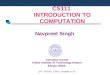 CS111  INTRODUCTION TO COMPUTATION