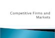 Competitive Firms and Markets