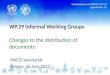 WP.29 Informal Working Groups Changes to the distribution of documents