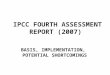 IPCC FOURTH ASSESSMENT REPORT (2007)