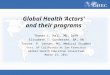Global Health ‘Actors’ and their programs