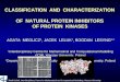CLASSIFICATION  AND  CHARACTERIZATION   OF  NATURAL PROTEIN INHIBITORS  OF PROTEIN  KINASES