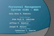 Personnel Management System  4106 – 08A