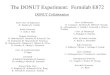 The DONUT Experiment:  Fermilab E872
