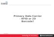 Primary Data Carrier - RFID or 2D Barcode?