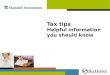 Tax tips Helpful information you should know