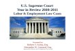 U.S. Supreme Court  Year in Review 2010-2011 Labor & Employment Law Cases