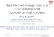 Radiative jet energy loss in a three-dimensional hydrodynamica l medium