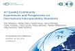 Air Quality Community  Experiences and Perspectives on  International Interoperability Standards