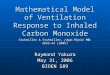 Mathematical Model of Ventilation Response to Inhaled Carbon Monoxide