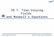 CH 7. Time-Varying Fields  and Maxwell’s Equations