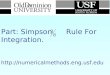 Numerical Methods Part: Simpson      Rule For Integration. numericalmethods.engf