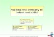 Feeding the critically ill  infant and child