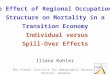 The Effect of Regional Occupational Structure on Mortality in a Transition Economy