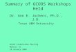 Summary of GCOOS Workshops Held