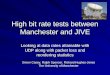 High bit rate tests between Manchester and JIVE