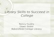 Library Skills to Succeed in College