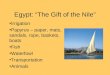 Egypt: “The Gift of the Nile”
