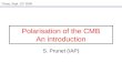 Polarisation of the CMB An introduction