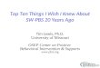 Top Ten Things I Wish I Knew About SW-PBS 20 Years Ago