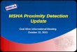 MSHA Proximity Detection Update