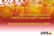AXIS Communications - a world of intelligent networks Annual General Meeting 2002