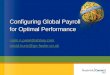 Configuring Global Payroll for Optimal Performance