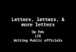 Letters, letters, & more letters