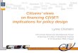 Citizens’ views on financing C(V)ET: implications for policy design