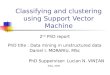Classifying and clustering using Support Vector Machine