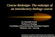 Course Redesign: The redesign of an introductory biology course