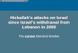 Hizballah's attacks on Israel since Israel’s withdrawal from Lebanon in 2000