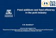 Feed additives and feed efficiency in the pork industry