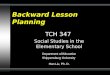 Backward Lesson Planning
